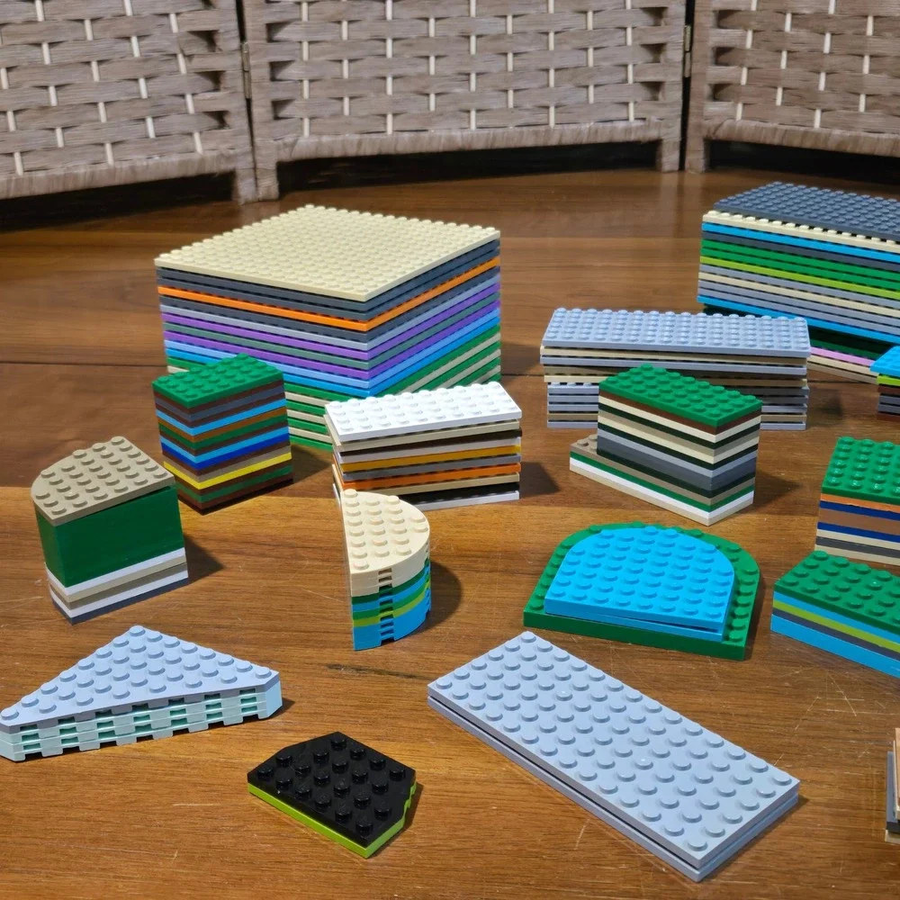 LEGO 233 Pc Large Plate Lot 16x16 8x16 6x16 Assorted Sizes Colors Genuine